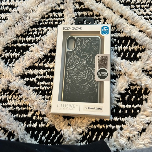Brand new case iPhone XS Max black lace/silver glitter - Picture 4 of 6